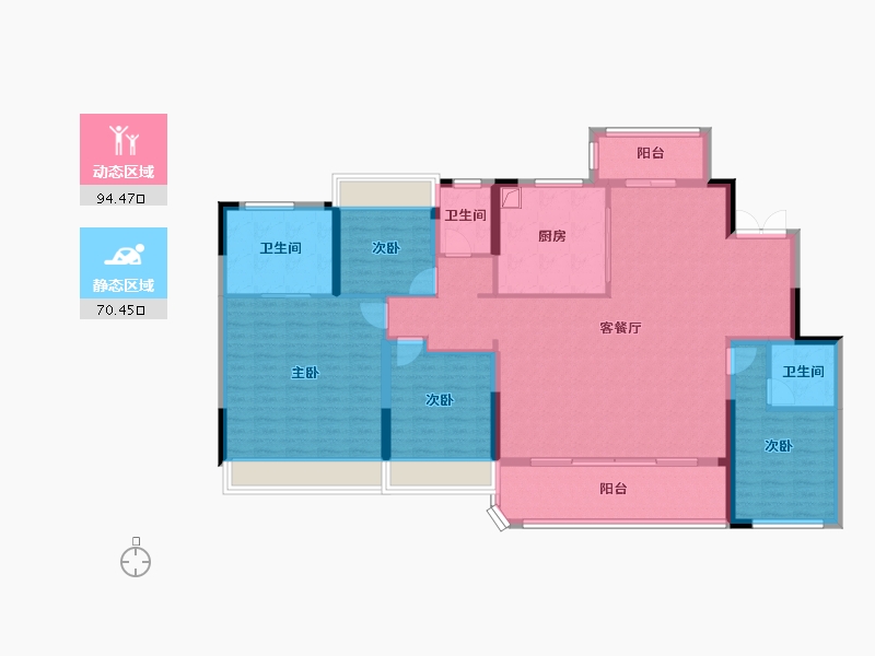 四川省-成都市-国贸蓉上-150.10-户型库-动静分区