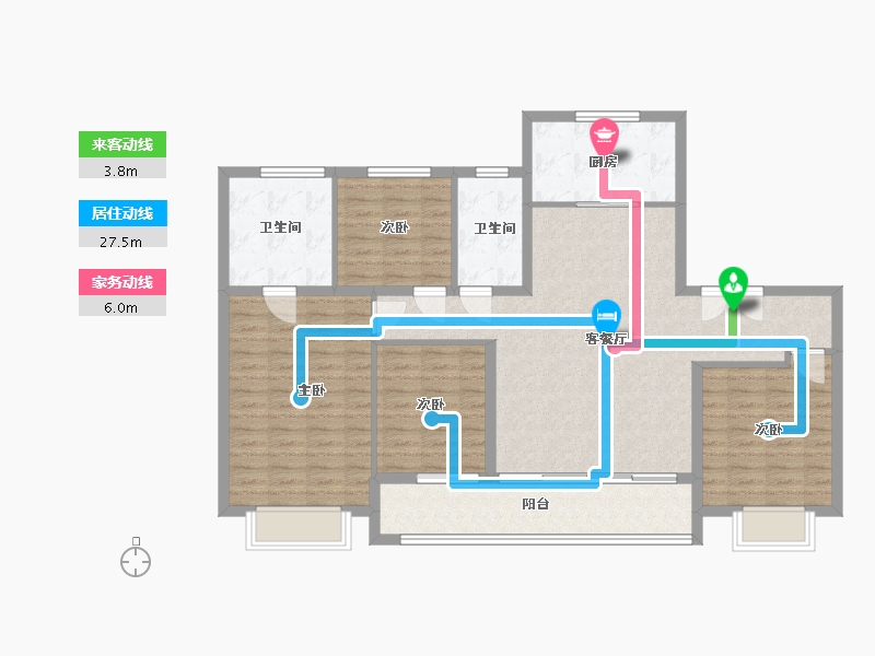 浙江省-宁波市-保利·明州瑧悦府-118.20-户型库-动静线