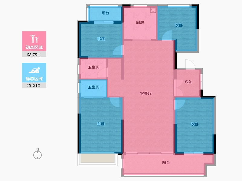 山东省-临沂市-开元上都-111.20-户型库-动静分区