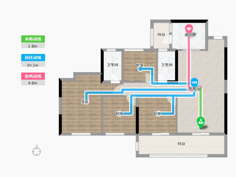 四川省-乐山市-邦泰通江云境-109.74-户型库-动静线