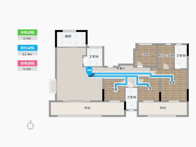 浙江省-宁波市-官山印小区-162.12-户型库-动静线