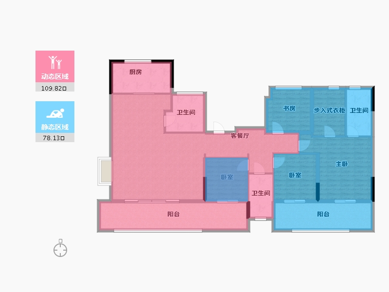 浙江省-宁波市-官山印小区-162.12-户型库-动静分区