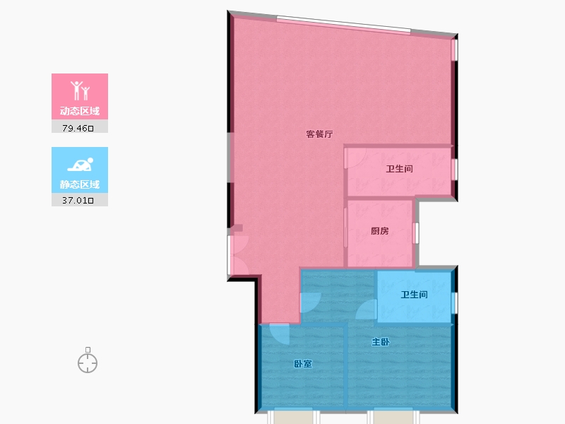 广东省-珠海市-琴澳湾一号-108.00-户型库-动静分区