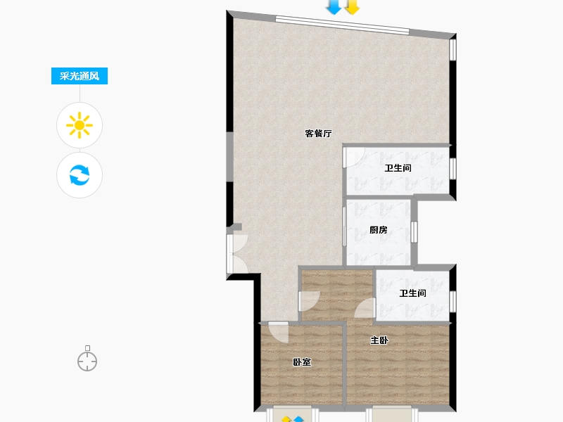 广东省-珠海市-琴澳湾一号-108.00-户型库-采光通风