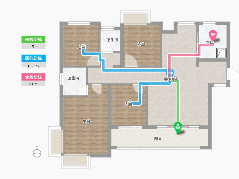 福建省-漳州市-建发朗云-100.81-户型库-动静线