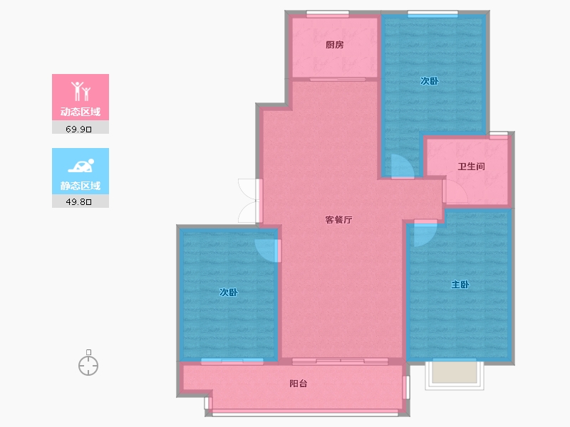 山东省-临沂市-史丹利文慧园-108.62-户型库-动静分区