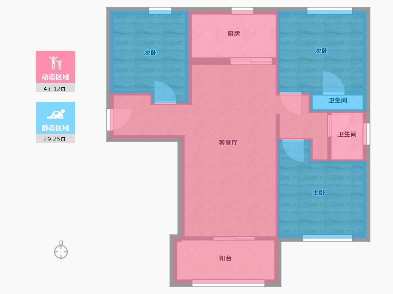 福建省-厦门市-翔城国际-78.00-户型库-动静分区