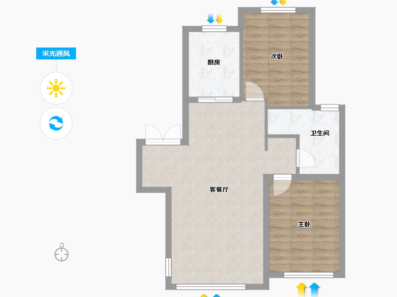 辽宁省-丹东市-凤凰首府A3A120203-88.00-户型库-采光通风