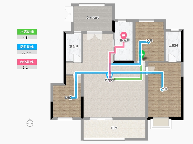 贵州省-遵义市-凤凰山居-116.39-户型库-动静线