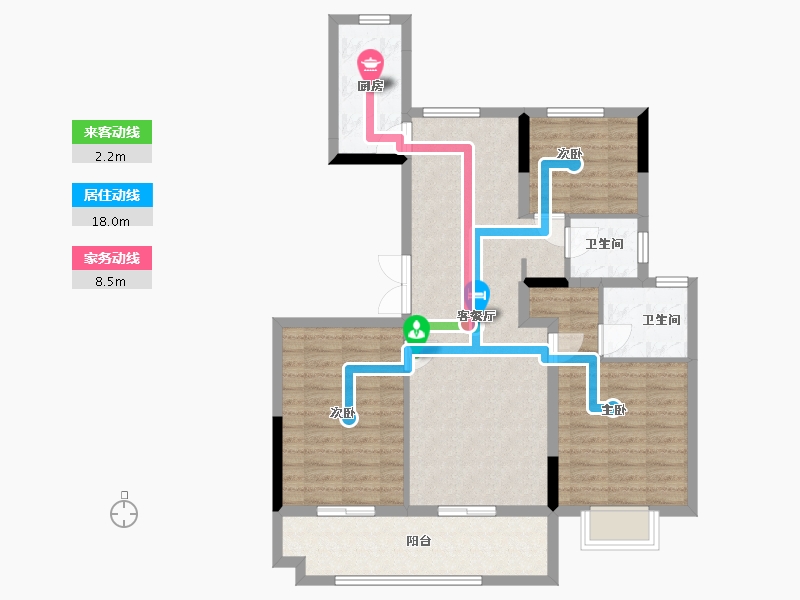 安徽省-宿州市-雲都壹号院-92.80-户型库-动静线