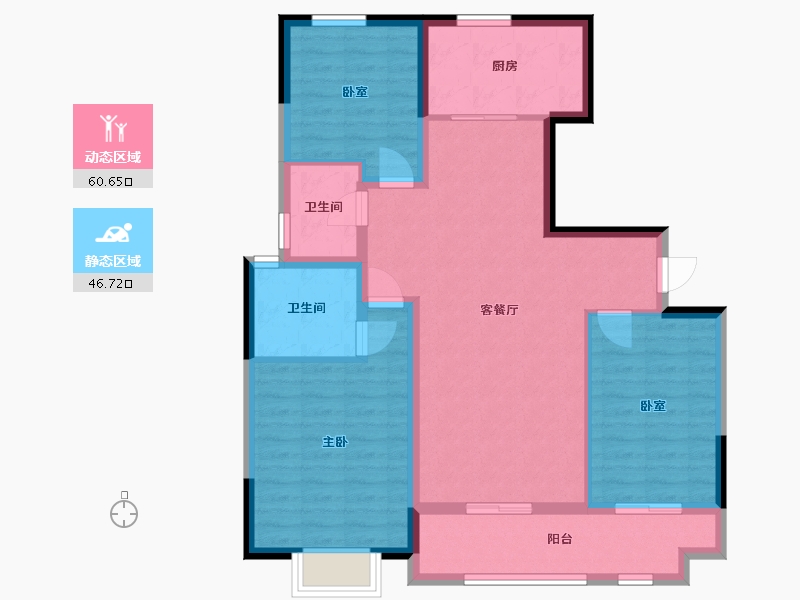 山东省-泰安市-中悦新城-96.45-户型库-动静分区