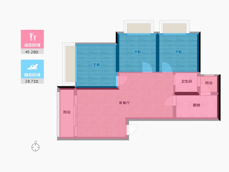 广东省-深圳市-海智云轩-65.70-户型库-动静分区