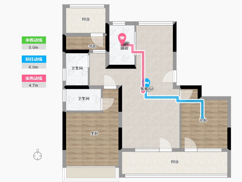 山东省-济宁市-运河春晓-95.68-户型库-动静线