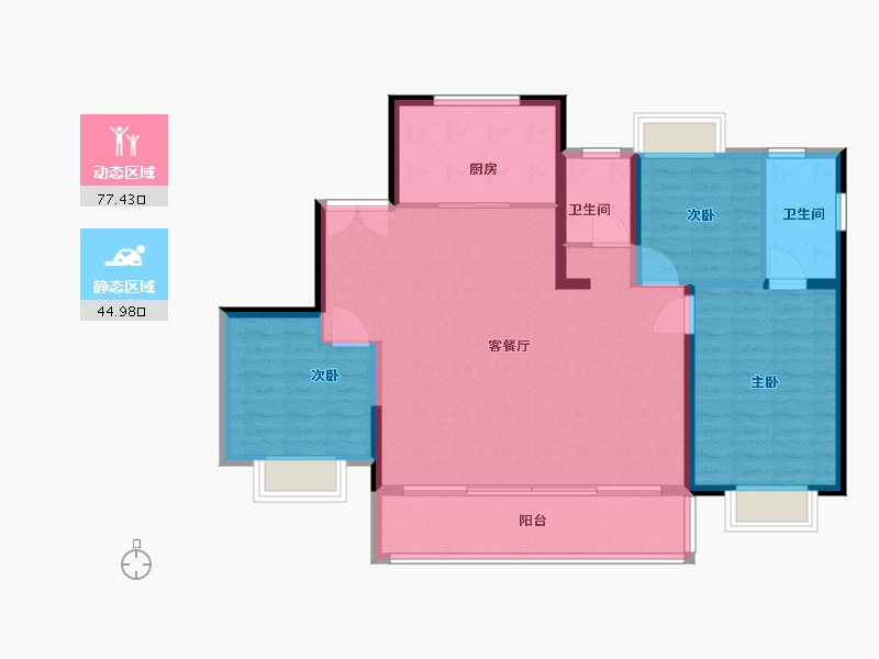 江苏省-南京市-华侨城欢乐时光-112.00-户型库-动静分区