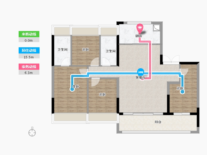 江苏省-南京市-联发华发·嘉和华府-114.40-户型库-动静线