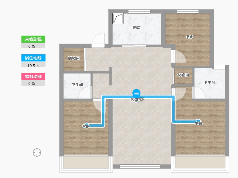 辽宁省-沈阳市-中海玺悦-72.68-户型库-动静线