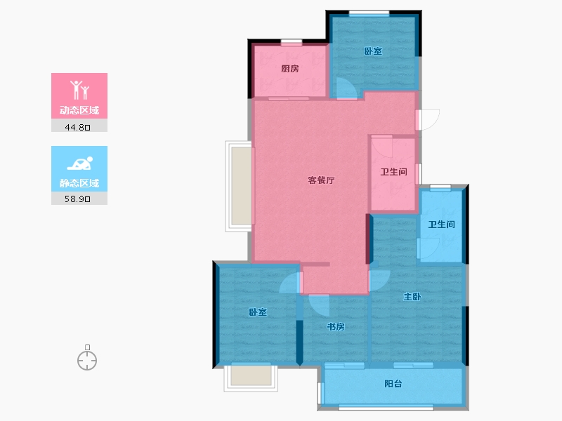 浙江省-绍兴市-星澜城-93.12-户型库-动静分区