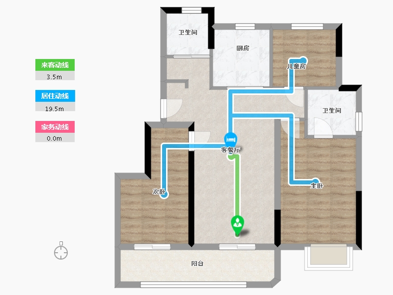 浙江省-绍兴市-鸿熙雅苑-80.00-户型库-动静线