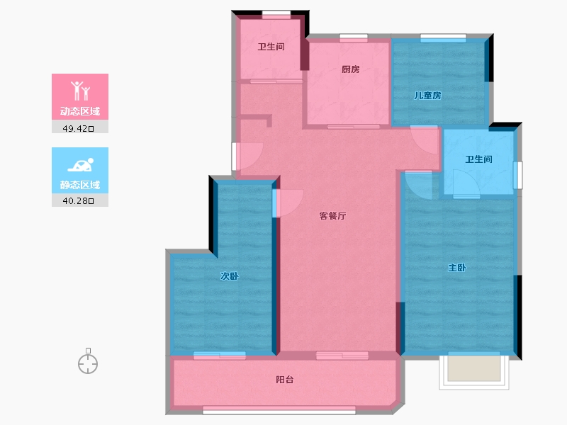 浙江省-绍兴市-鸿熙雅苑-80.00-户型库-动静分区