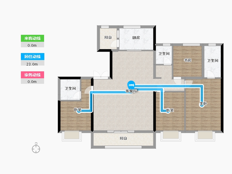 陕西省-西安市-保利·天珺-134.26-户型库-动静线