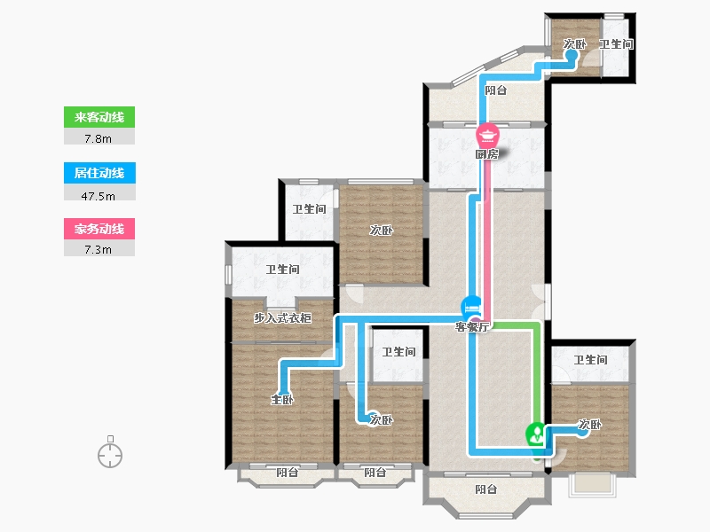 陕西省-西安市-曲江星河湾花园-202.27-户型库-动静线