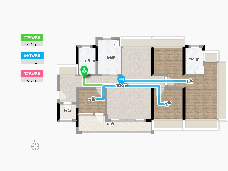 广东省-广州市-华润置地天河润府-104.00-户型库-动静线