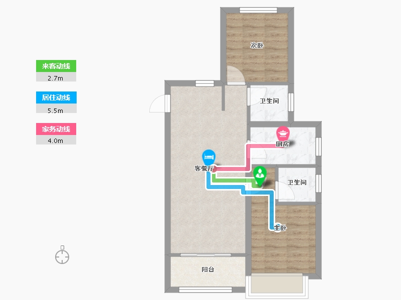 河北省-石家庄市-绿城·悦园-57.05-户型库-动静线