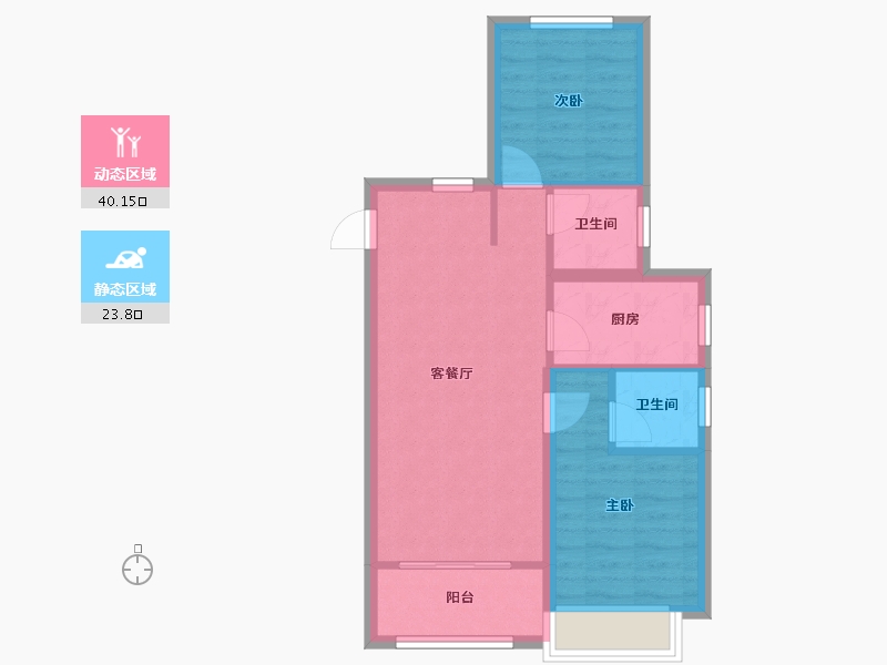 河北省-石家庄市-绿城·悦园-57.05-户型库-动静分区