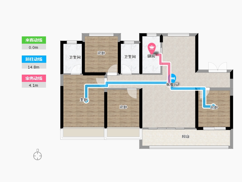 浙江省-温州市-滨江壹号-111.20-户型库-动静线