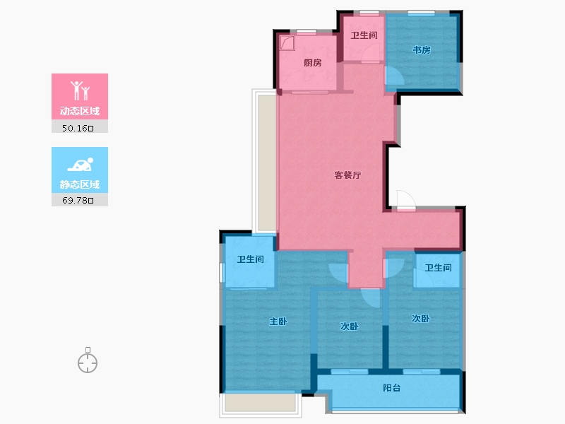 浙江省-绍兴市-星澜城-106.84-户型库-动静分区