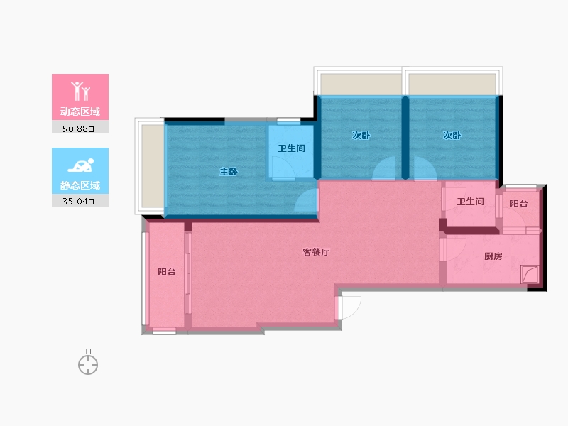 广东省-深圳市-海智云轩-75.89-户型库-动静分区