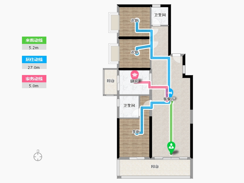 云南省-昆明市-建投春城華府-107.45-户型库-动静线