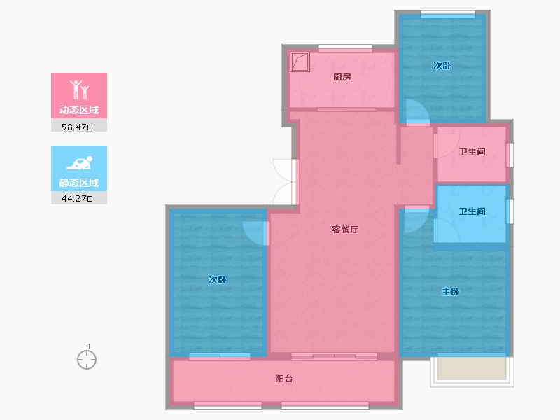 河北省-石家庄市-城发投·云和赋-91.88-户型库-动静分区