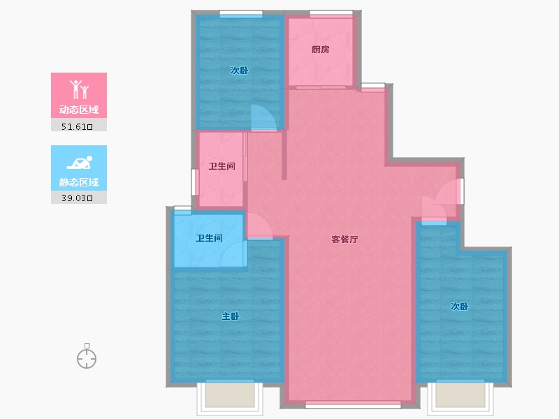 河北省-石家庄市-绿城·悦园-81.22-户型库-动静分区