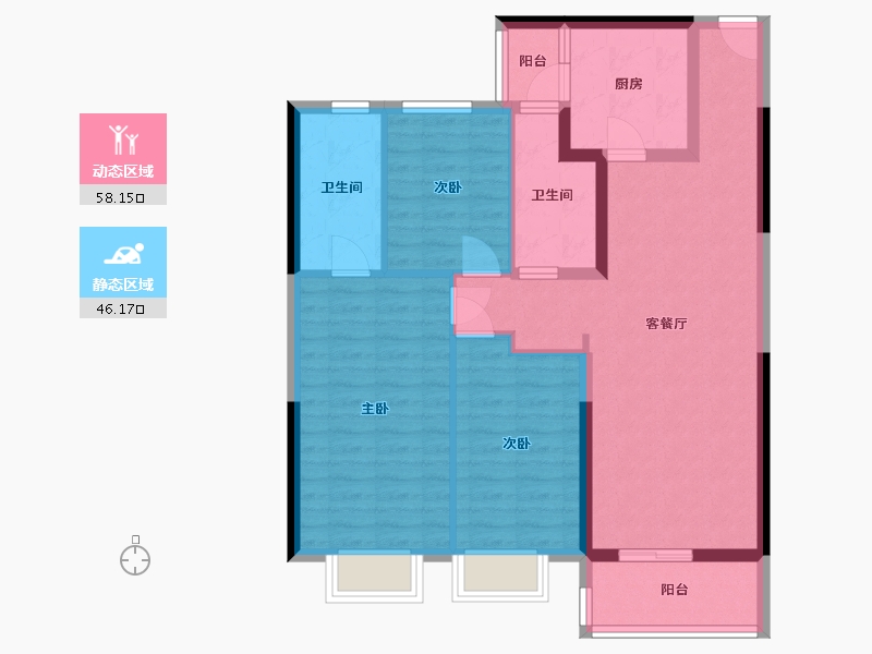 山西省-大同市-恒大悦府-105.24-户型库-动静分区