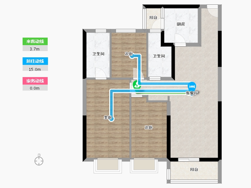 山西省-大同市-恒大悦府-105.24-户型库-动静线