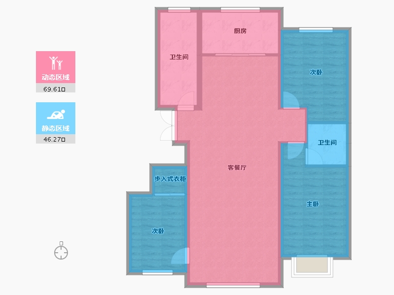 甘肃省-酒泉市-润府名苑-103.87-户型库-动静分区