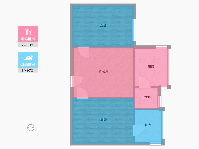 河北省-石家庄市-省艺校宿舍-48.00-户型库-动静分区