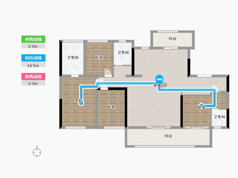 河南省-信阳市-天玺壹号-145.52-户型库-动静线