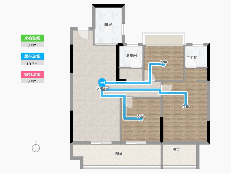 湖北省-襄阳市-徐东·壹号院-97.60-户型库-动静线