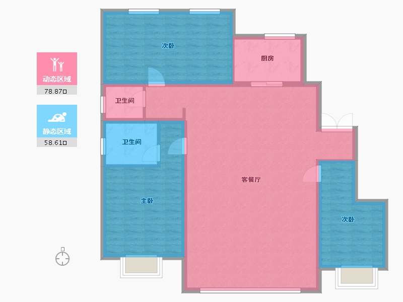 河北省-石家庄市-城发投·云和赋-125.67-户型库-动静分区