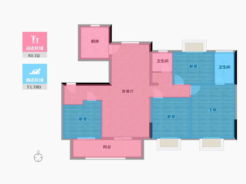 江西省-吉安市-天骄学府-100.80-户型库-动静分区