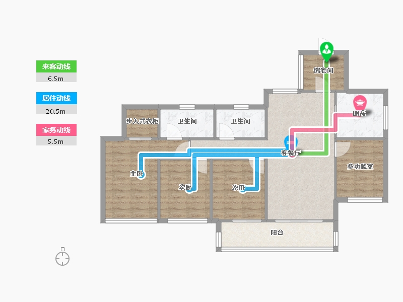 广东省-中山市-保利天珺-96.80-户型库-动静线