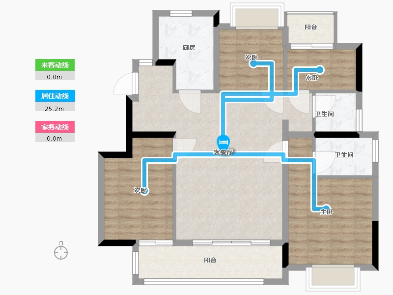 福建省-泉州市-中海学仕里-95.23-户型库-动静线