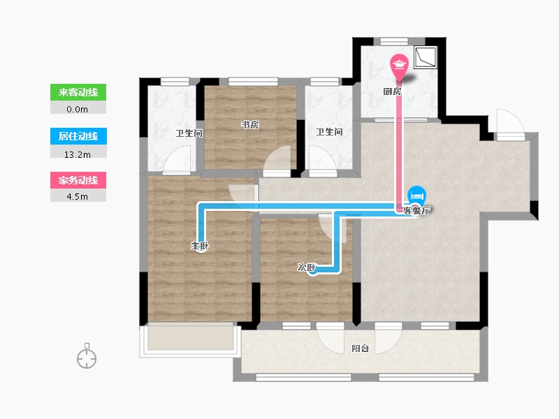 山东省-济宁市-运河春晓-88.01-户型库-动静线