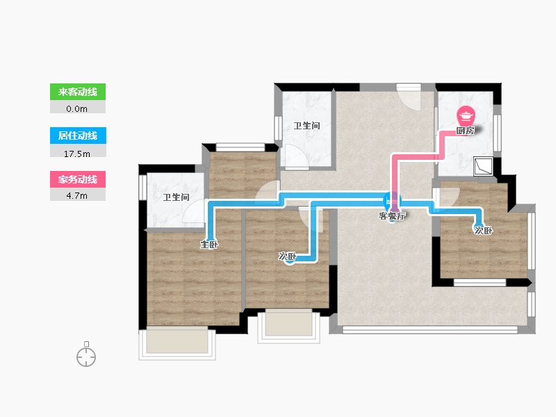 福建省-漳州市-建发璞云-71.21-户型库-动静线