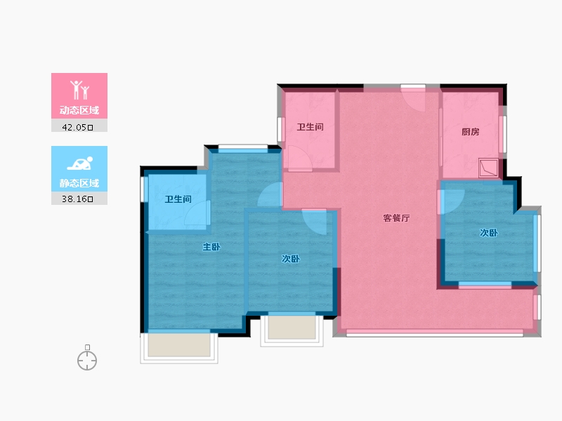 福建省-漳州市-建发璞云-71.21-户型库-动静分区