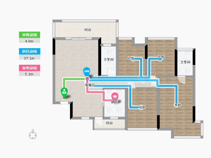 广西壮族自治区-桂林市-绿涛悦江湾-114.40-户型库-动静线