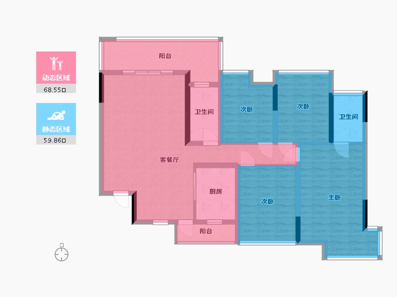 广西壮族自治区-桂林市-绿涛悦江湾-114.40-户型库-动静分区