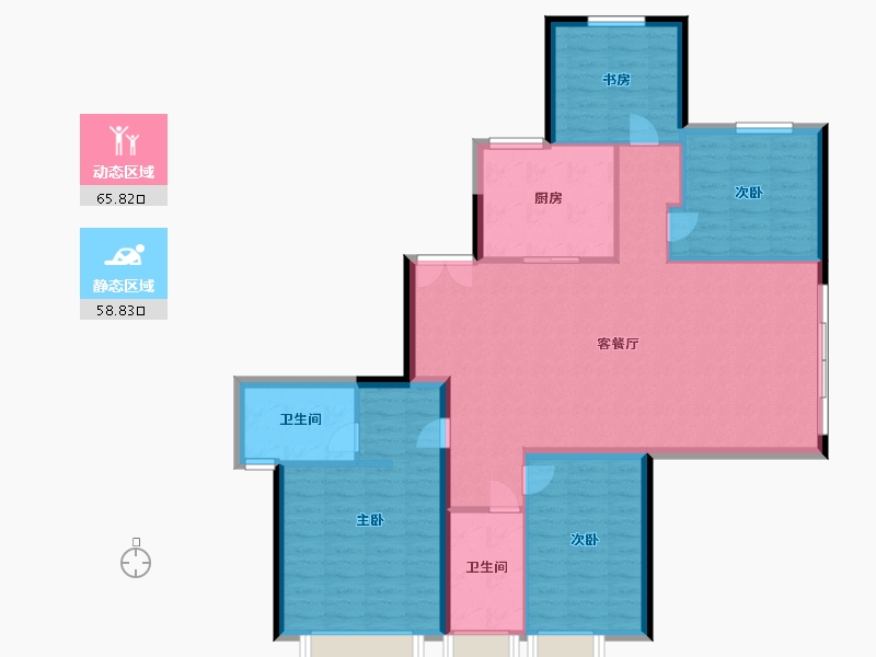 江西省-上饶市-东华·公园云墅-114.40-户型库-动静分区